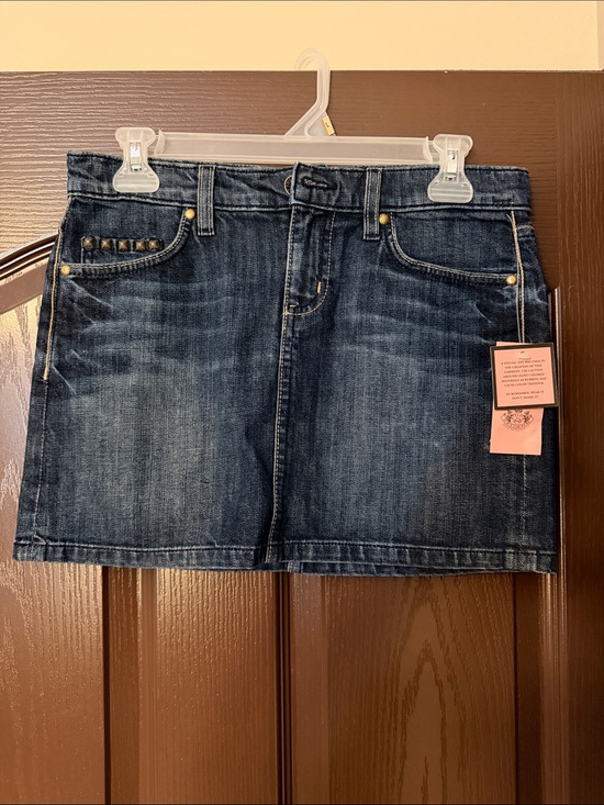 Juicy Couture Dresses & Skirts - Juicy Couture Dark Blue Denim Mini Skirt